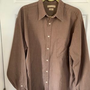 East Island Laundered Linen Brown Shirt - Large